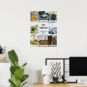 Modern Overlap Grid Vision Board Poster ポスター (ホームオフィス)