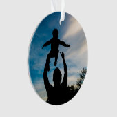 Modern Overlay Personalized Photo Ornament オーナメント (正面)