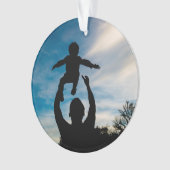 Modern Overlay Personalized Photo Ornament オーナメント (正面)