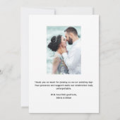 Modern Overlay Photo Wedding  サンキューカード (裏面)