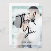 Modern Overlay Photo Wedding  サンキューカード (正面/裏面)