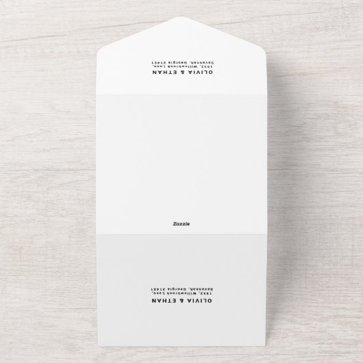 Modern Overlay Photo Wedding Customize オールインワン招待状 (外側)