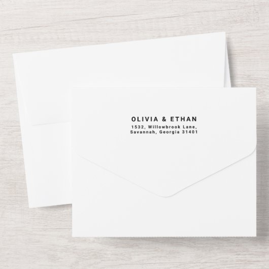 Modern Overlay Photo Wedding Customize オールインワン招待状 (裏面)