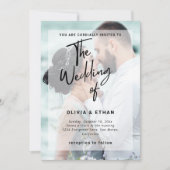 Modern Overlay Photo Wedding Customize 招待状 (正面)