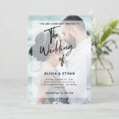 Modern Overlay Photo Wedding Customize 招待状 (スタンド正面)