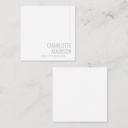 Modern Own Name Trendy Minimalist Plain  ノートカード (正面/裏面)