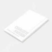 Modern Own Name Trendy Minimalist Plain  ポストイット (アングル)