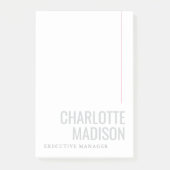 Modern Own Name Trendy Minimalist Plain  ポストイット (正面)