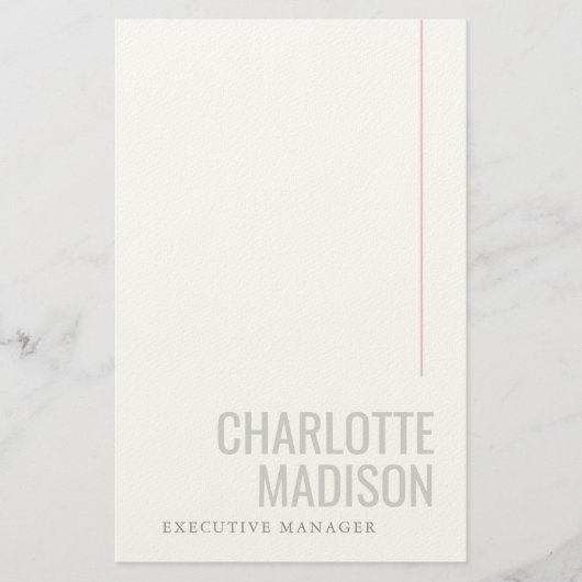 Modern Own Name Trendy Minimalist Plain  便箋 (正面)