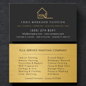 Modern Painter Contractor Metallic Gold 名刺