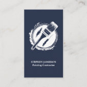 Modern Painter & Decorator Navy Blue White 名刺 (正面)