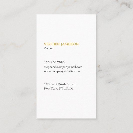 Modern Painter & Decorator Professional 名刺 (裏面)