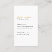 Modern Painter & Decorator Yellow and White  名刺 (裏面)