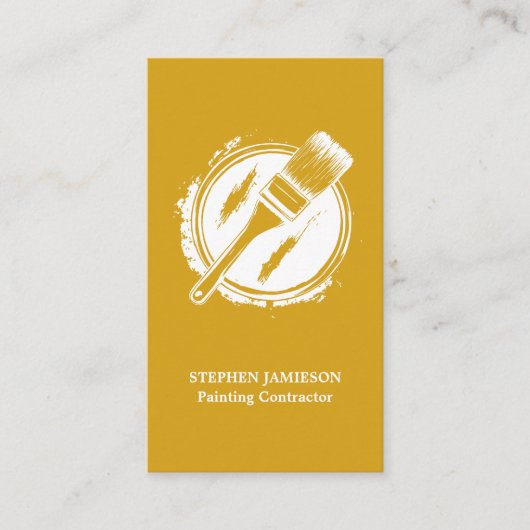 Modern Painter & Decorator Yellow and White  名刺 (正面)