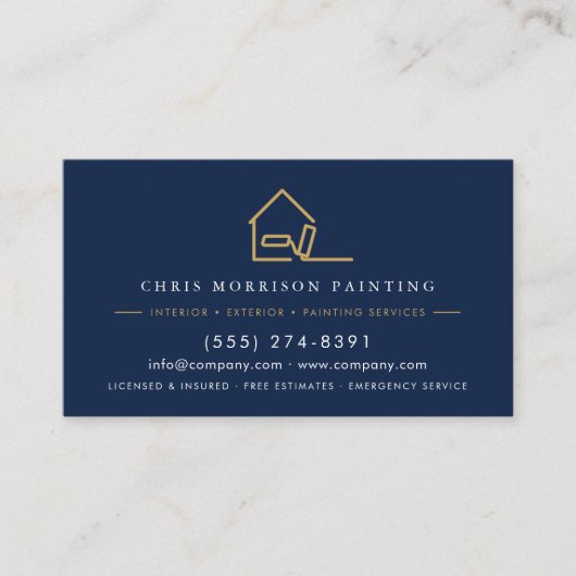 Modern Painter Painting Company Business Card 名刺 (正面)