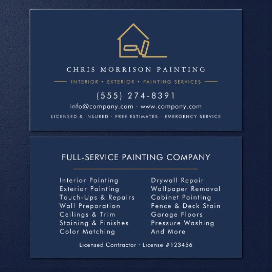 Modern Painter Painting Company Business Card 名刺