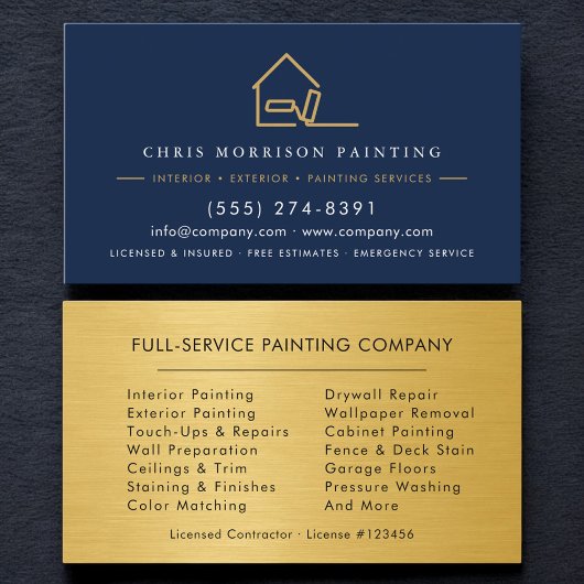 Modern Painter Painting Metallic Gold 名刺