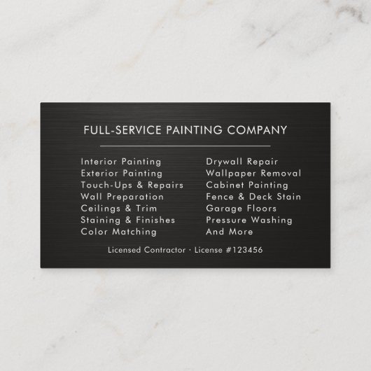 Modern Painter Professional Metallic 名刺 (裏面)