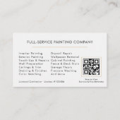 Modern Painter White Gold QR Code 名刺 (裏面)