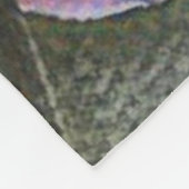 Modern Painting Purple Blue Orchid Flowers フリースブランケット (角)