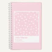 Modern Pale Pink Floral Pattern Swatch Small ノートブック (正面)