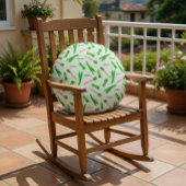 Modern Pandan Leaf Pattern ラウンドクッション