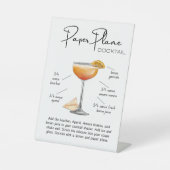 Modern Paper Plane Cocktail 台座サイン (正面)
