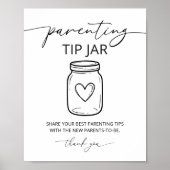 Modern Parenting Tips Baby Shower Party Game ポスター (正面)