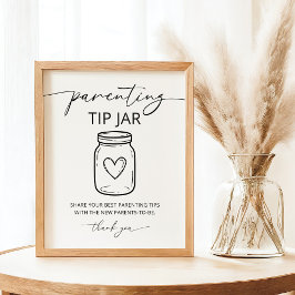 Modern Parenting Tips Baby Shower Party Game ポスター