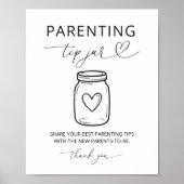 Modern Parenting Tips Baby Shower Party Game ポスター (正面)
