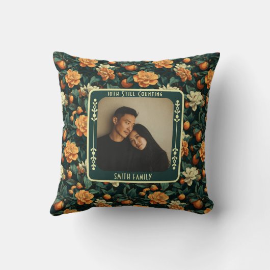 Modern Parents 30Th Anniversary Throw Pillow クッション (裏面)