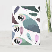 Modern Parrots Tropical Pattern カード (正面)