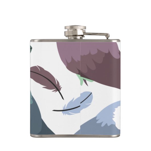 Modern Parrots Tropical Pattern  フラスク (裏面)