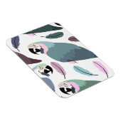 Modern Parrots Tropical Pattern  マグネット (右側)