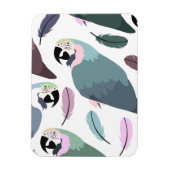Modern Parrots Tropical Pattern  マグネット (縦)