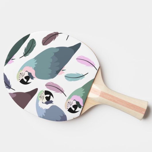 Modern Parrots Tropical Pattern  卓球ラケット (横)