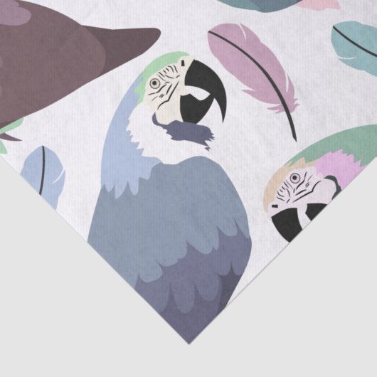 Modern Parrots Tropical Pattern  薄葉紙 (詳細)