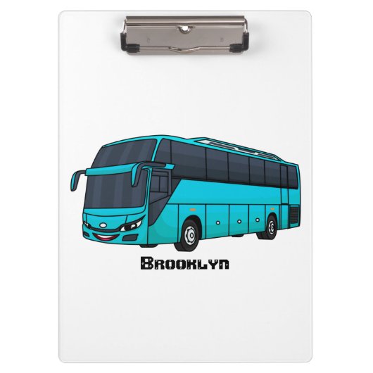 Modern passenger bus cartoon illustration  クリップボード (正面)