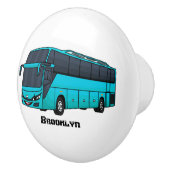 Modern passenger bus cartoon illustration セラミックノブ (右)