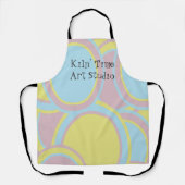 Modern Pastel Abstract Painting エプロン (正面)
