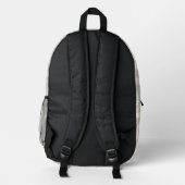 Modern Pastel Abstract Waves Backpack プリントバックパック (裏面)