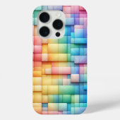 Modern Pastel Candy Block Phone Case Soft Rainbo Case-Mate iPhoneケース (裏面)