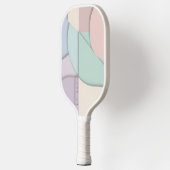 Modern Pastel Color Block Abstract Layered ピックルボールラケット (左)