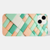 Modern Pastel Geometric Block Phone Case Soft Mint Case-Mate iPhoneケース (裏面 (横))