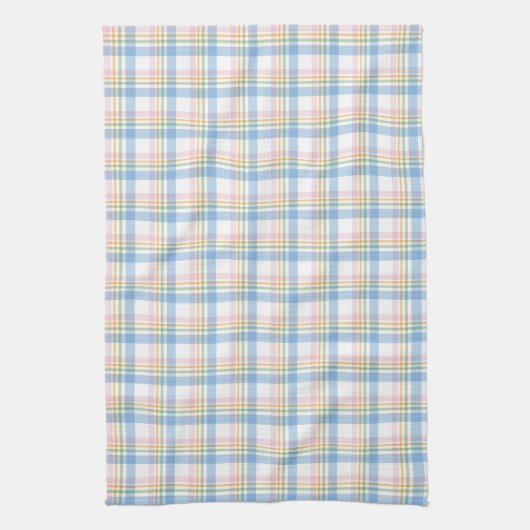 Modern Pastel Gingham キッチンタオル (縦)