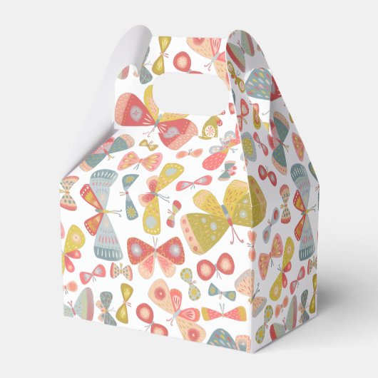 Modern Pastel Graphic Butterfly Pattern フェイバーボックス (裏面サイド)