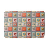 Modern Pastel Nature Icons バスマット (正面)