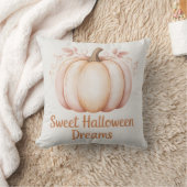 Modern Pastel Orange Halloween Pumpkin クッション (ブランケット)