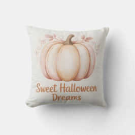 Modern Pastel Orange Halloween Pumpkin クッション