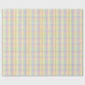 Modern Pastel Plaid Rainbow Baby Shower Party ラッピングペーパー (フラット)